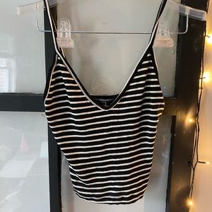 Brandy Melville Stripped Crop Tank Top NWOT